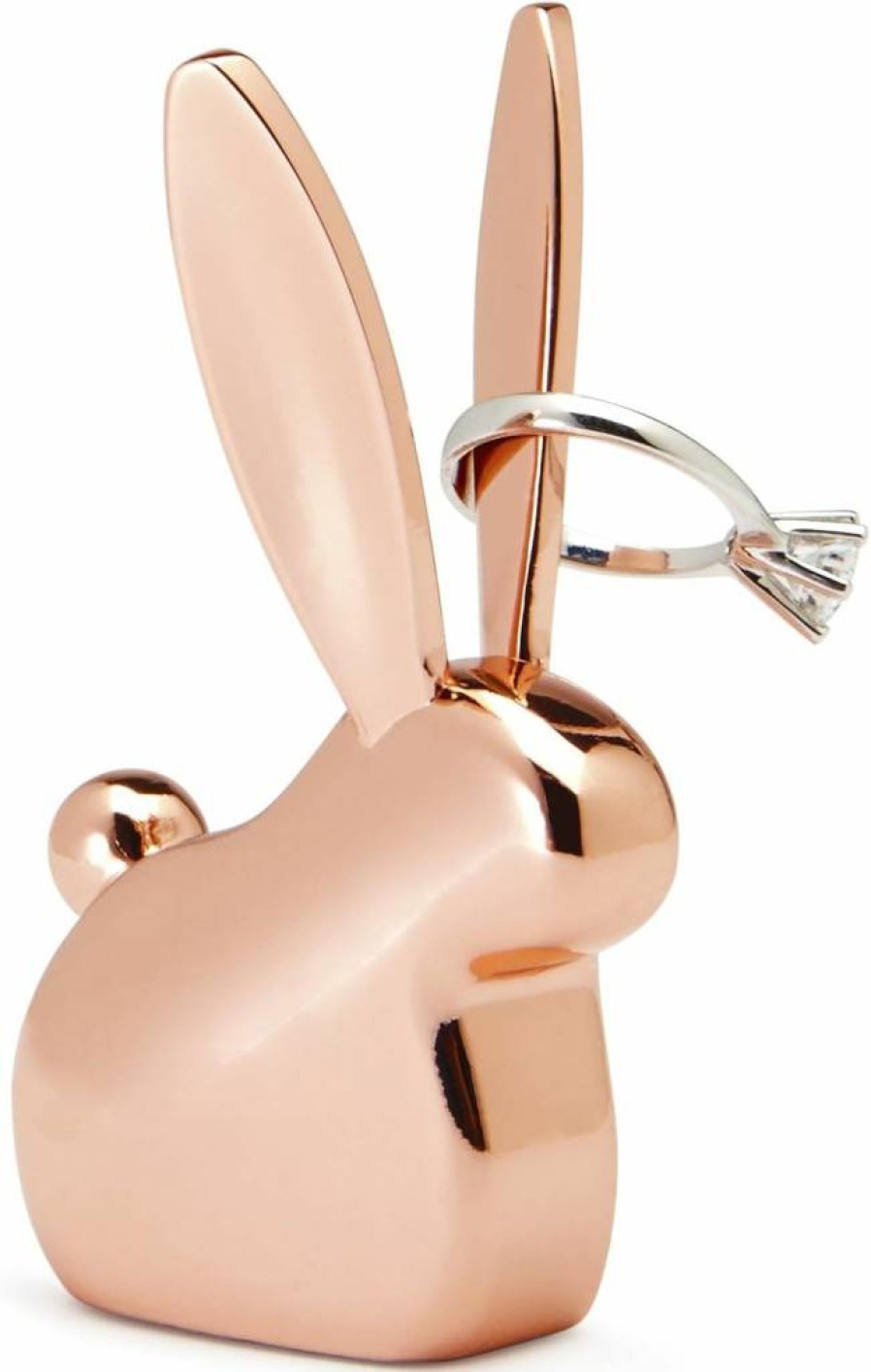 Umbra Zoola Cat Ring Holder - Chrome Metal Jewelry Display Stand for Rings, Elegant Home Decor