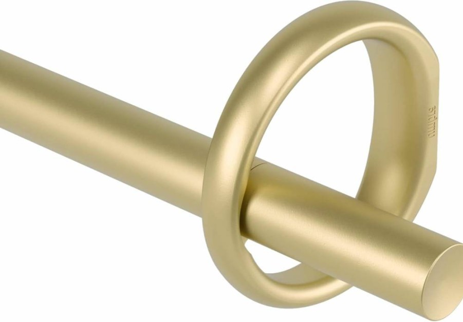Umbra Ringlet Adjustable Curtain Rod 42-120 Inches Gold Window Drapery Rod