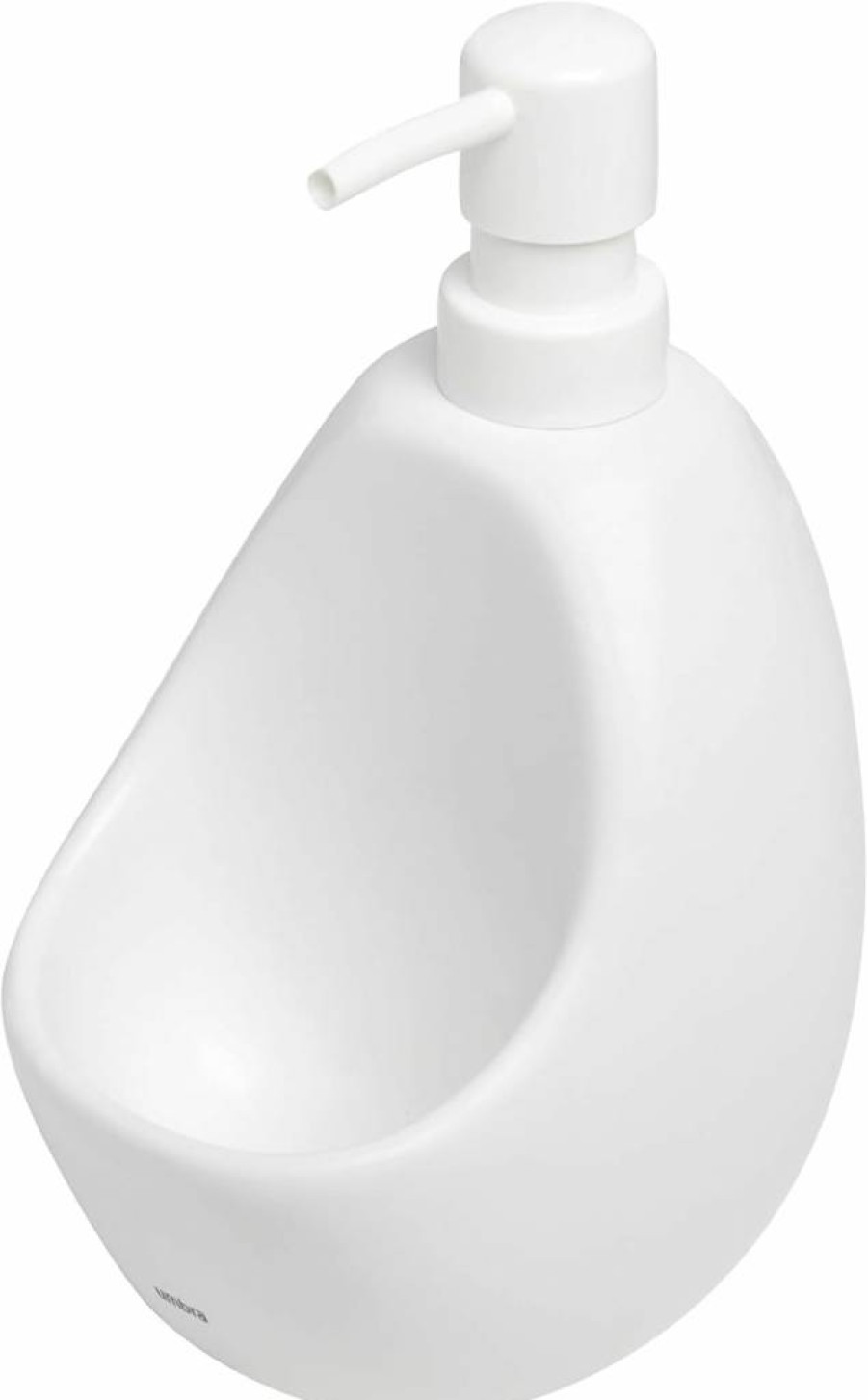 Umbra Joey Black Ceramic Soap Dispenser with Sponge Holder for Kitchen & Bathroom