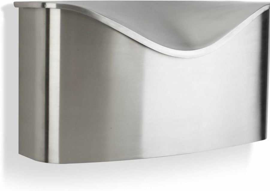 Umbra Postino Modern Wall-Mounted Mailbox in Black - Durable Outdoor Mail Holder
