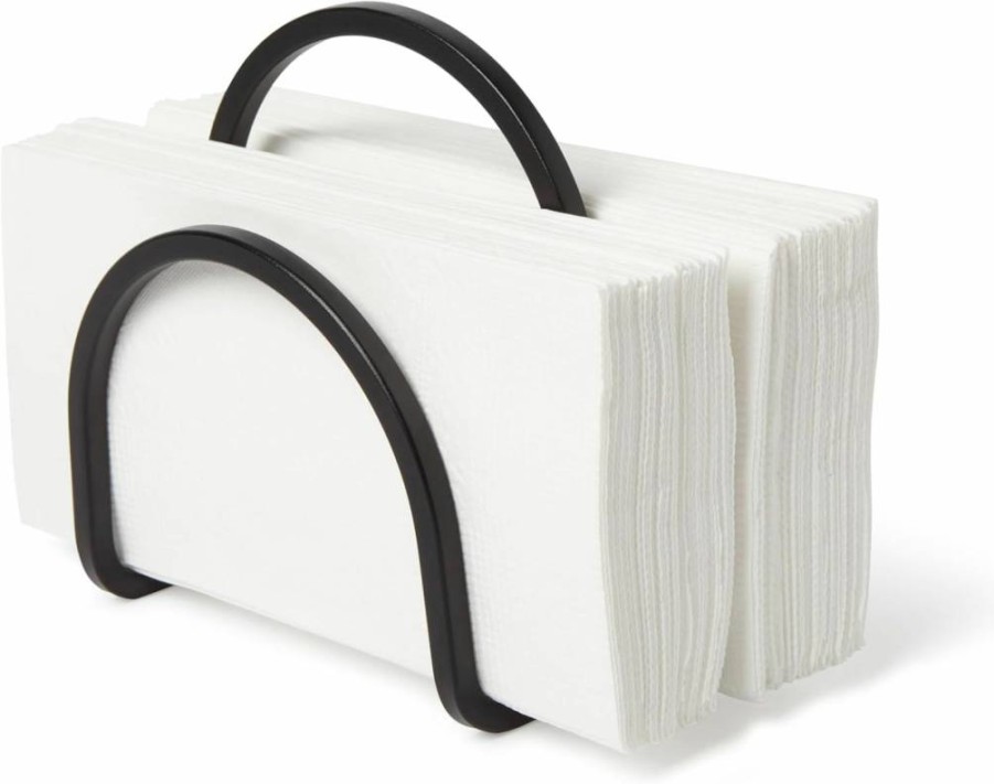 Umbra Squire Modern Black Napkin Holder for Kitchen Countertop - One Size