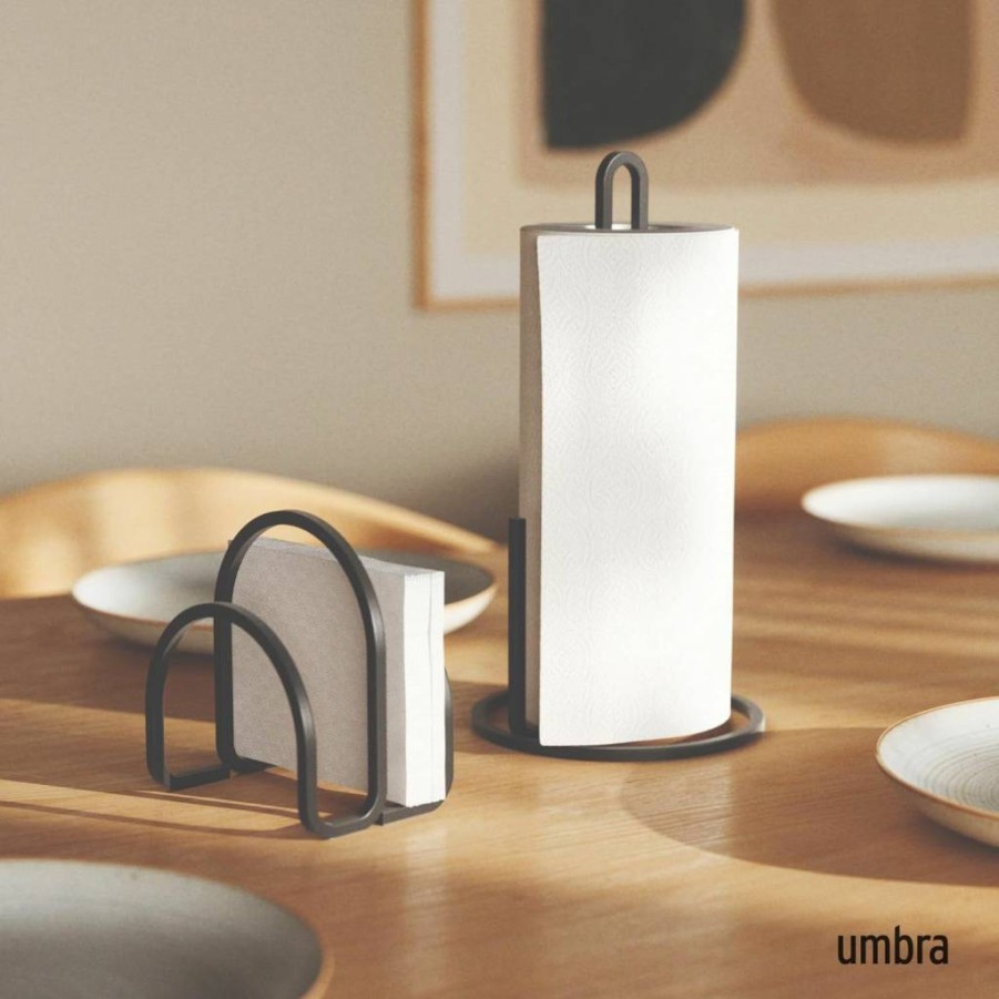 Umbra Squire Modern Black Napkin Holder for Kitchen Countertop - One Size