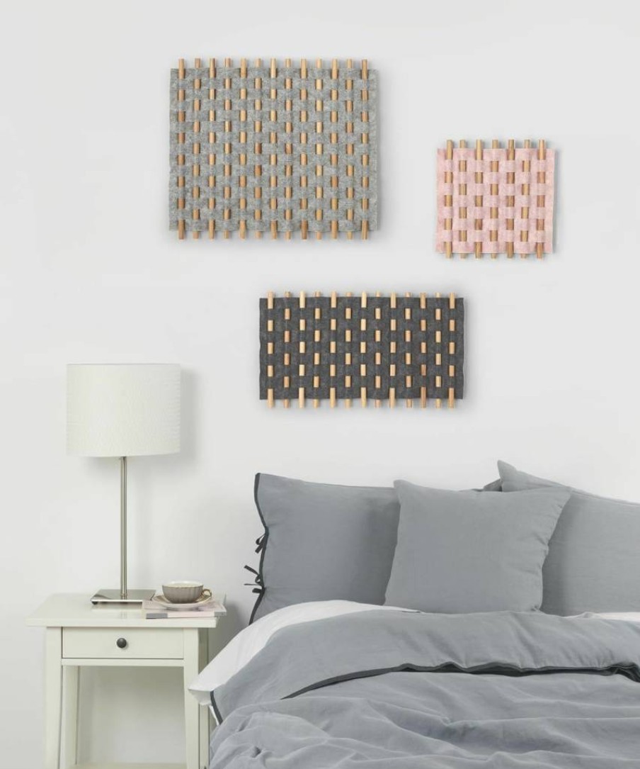 Umbra Looma Modern Charcoal Wall Art Decor - 10x18 Inch Stylish Home Decoration