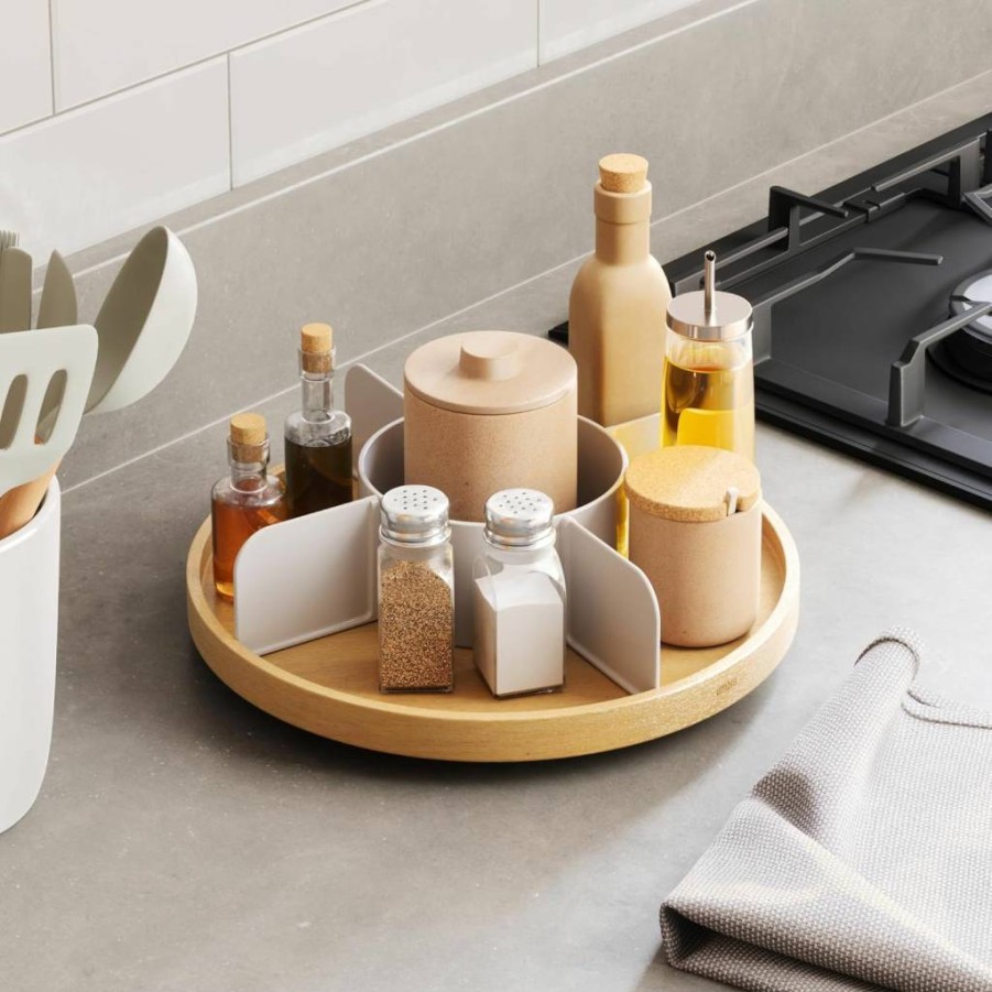 Umbra Bellwood Countertop Organizer - Natural White Bathroom & Kitchen Storage Tray