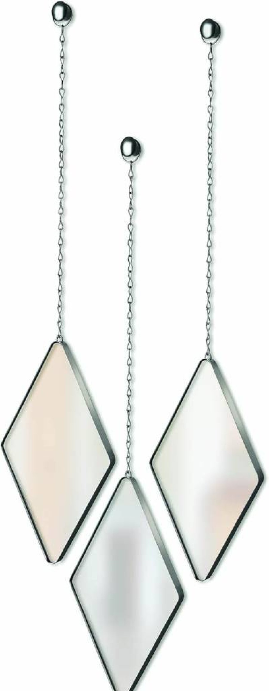 Umbra Dima Wall Mirror Set of 3 - Diamond Shape Decorative Copper Mirrors for Home & Apartment Decor, 28.7x17.7cm