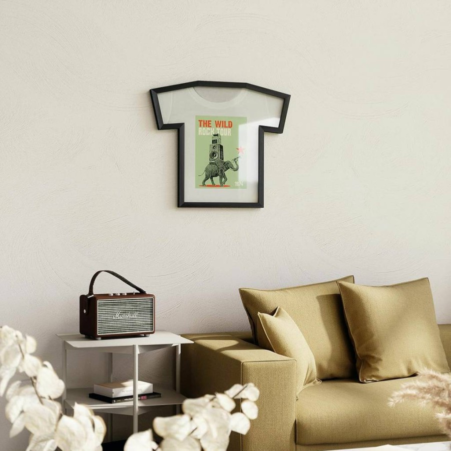 Umbra Frame Black Medium - Display Case for Adult T-Shirts (Sizes Small to Large) - Unique Wall-Mounted Showcase