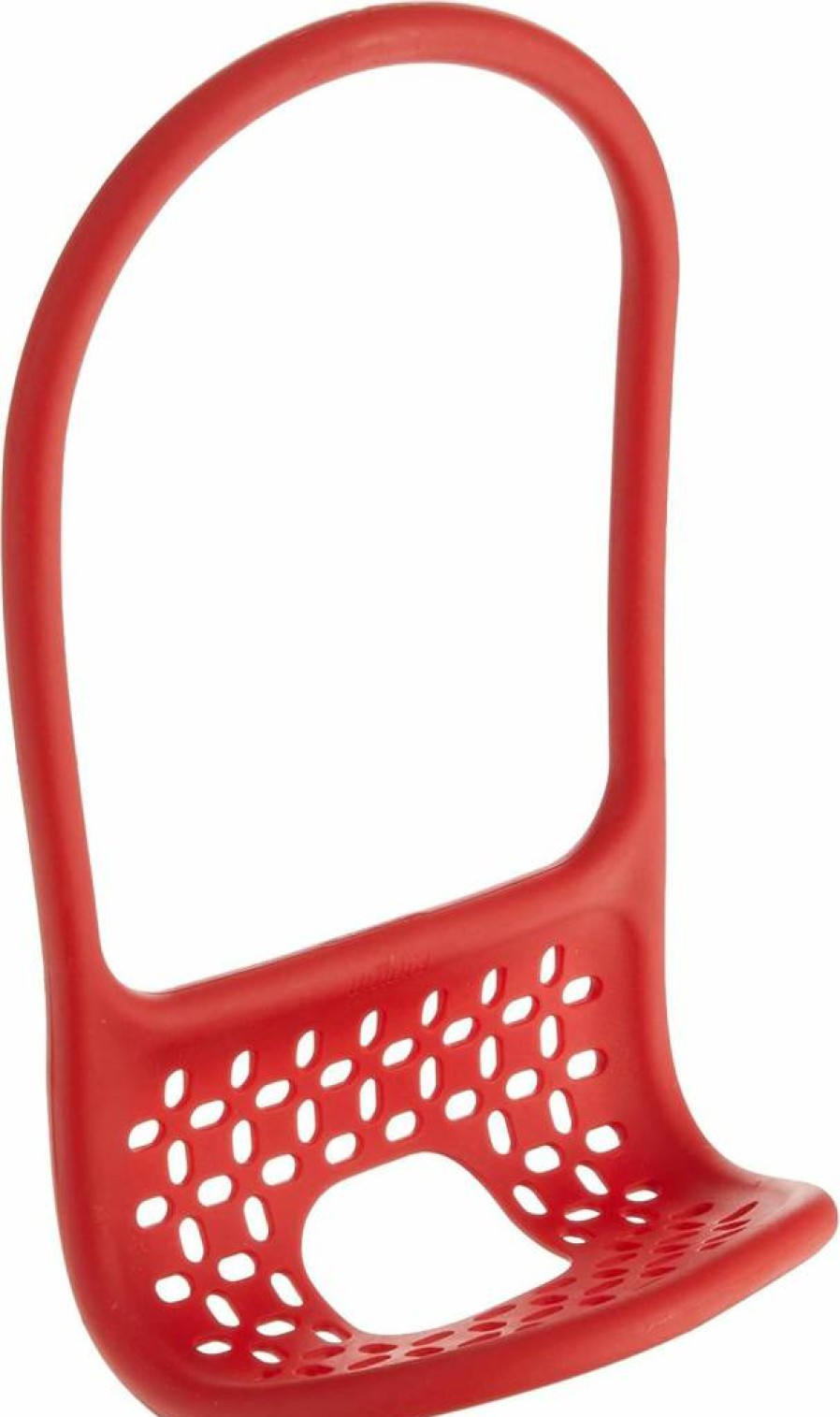 Umbra Flexible Kitchen Sink Sponge Holder with Non-Slip Design, Customizable Organizer for Dish Scrub Brush and Dishcloth, Red Caddy for Sink Organization