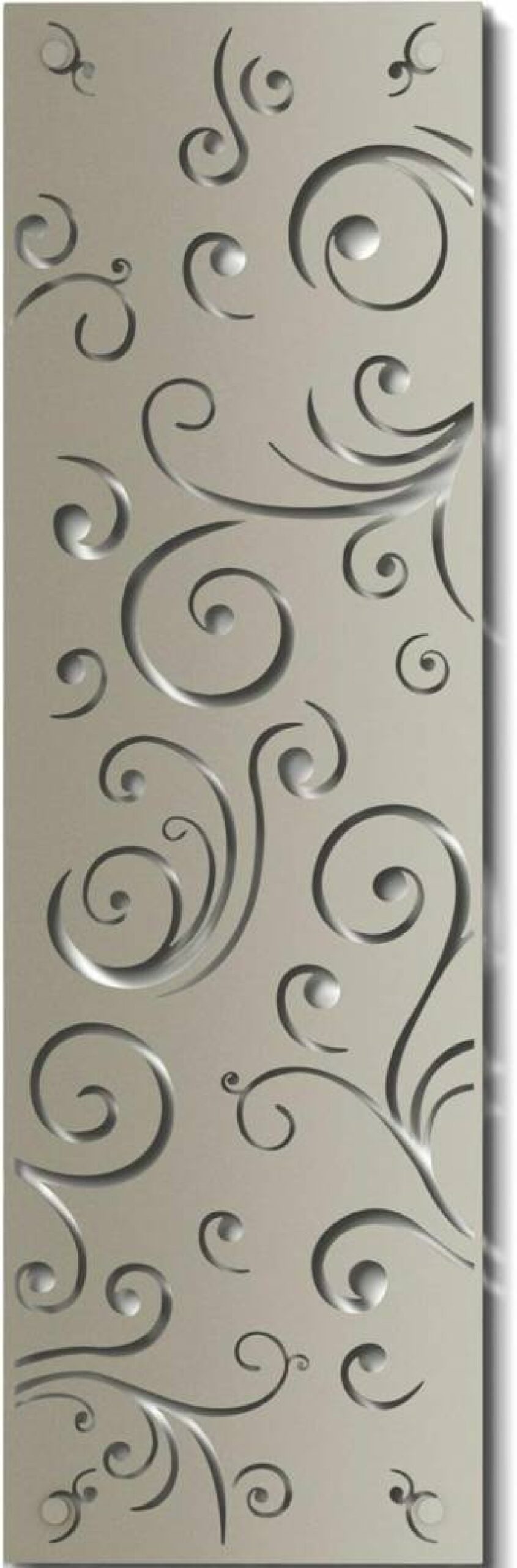 Umbra Damask 35" x 11" Modern Metal Wall Art Tile - Decorative Home Decor