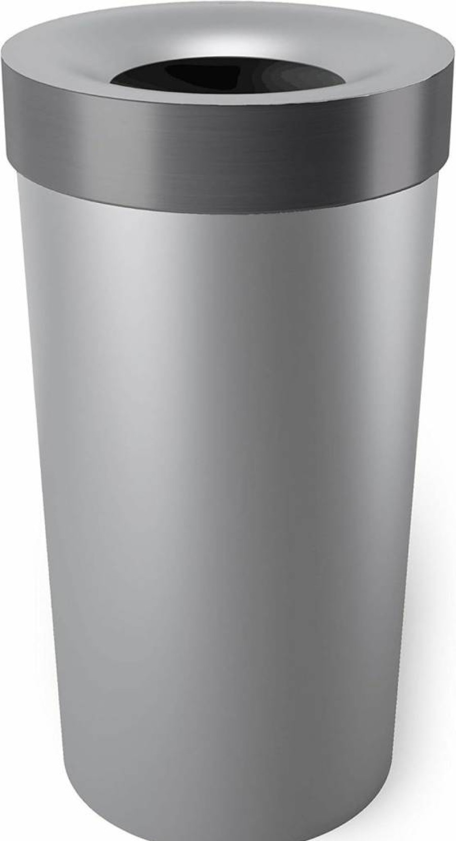 Umbra Venti 16-Gallon Swing Top Kitchen Trash Can, Pewter Finish, 62L Large Capacity Waste Bin