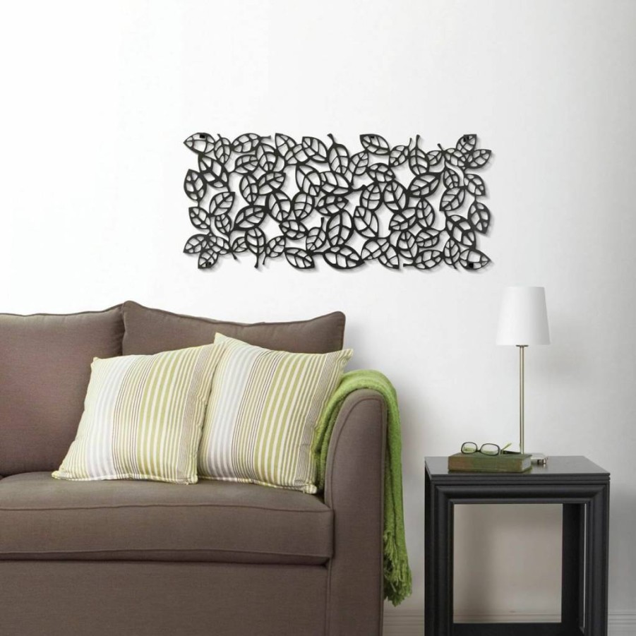 Umbra Folia Modern Metal Wall Art Tile - Decorative Geometric Home Decor