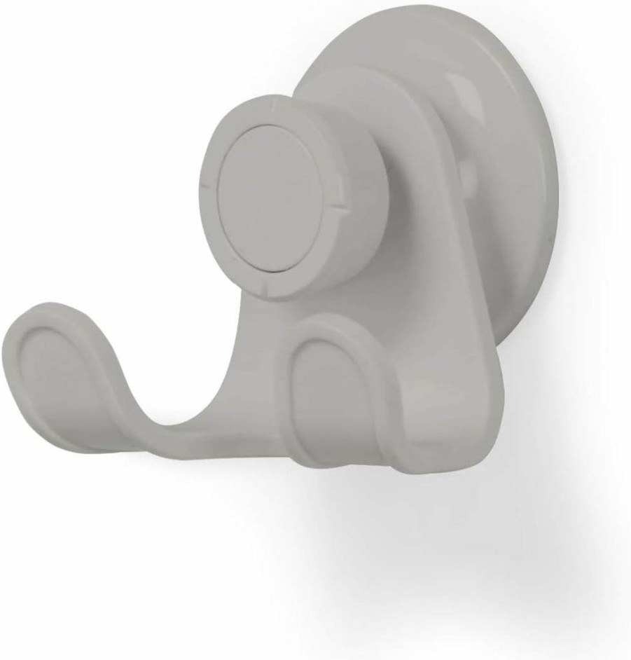 Umbra Flex Shower Storage Organizer with Gel-Lock Suction Cups, Compact Bathroom Accessory, White