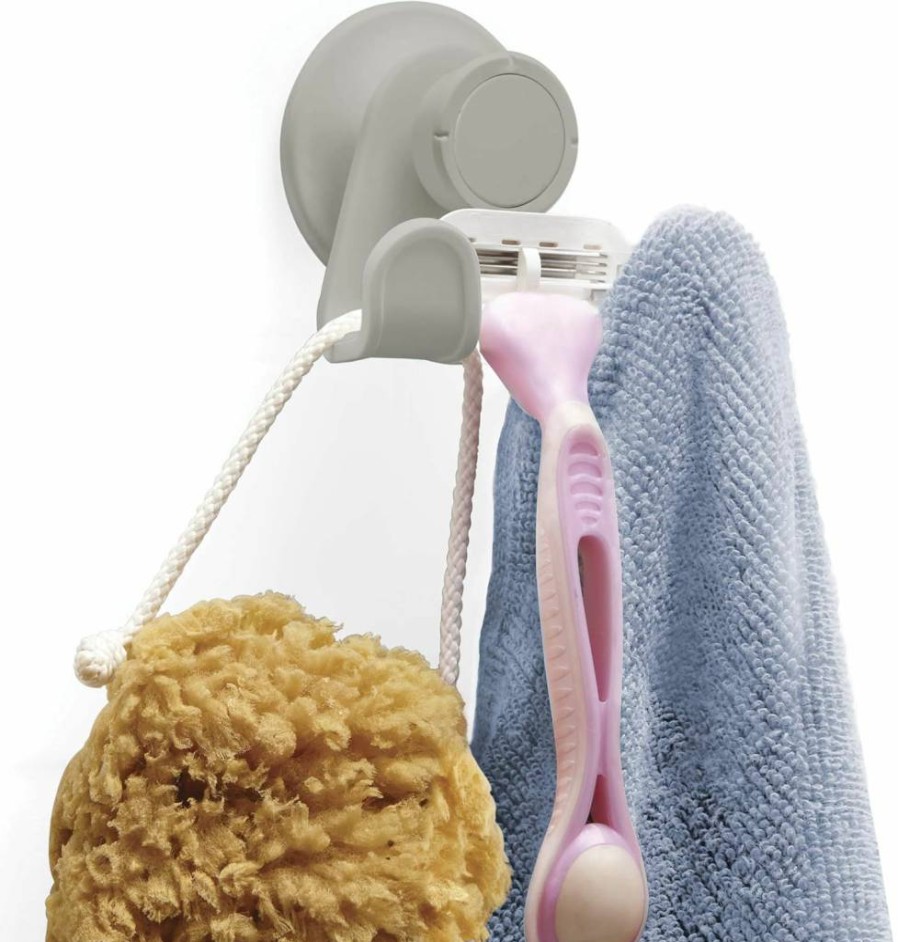 Umbra Flex Shower Storage Organizer with Gel-Lock Suction Cups, Compact Bathroom Accessory, White