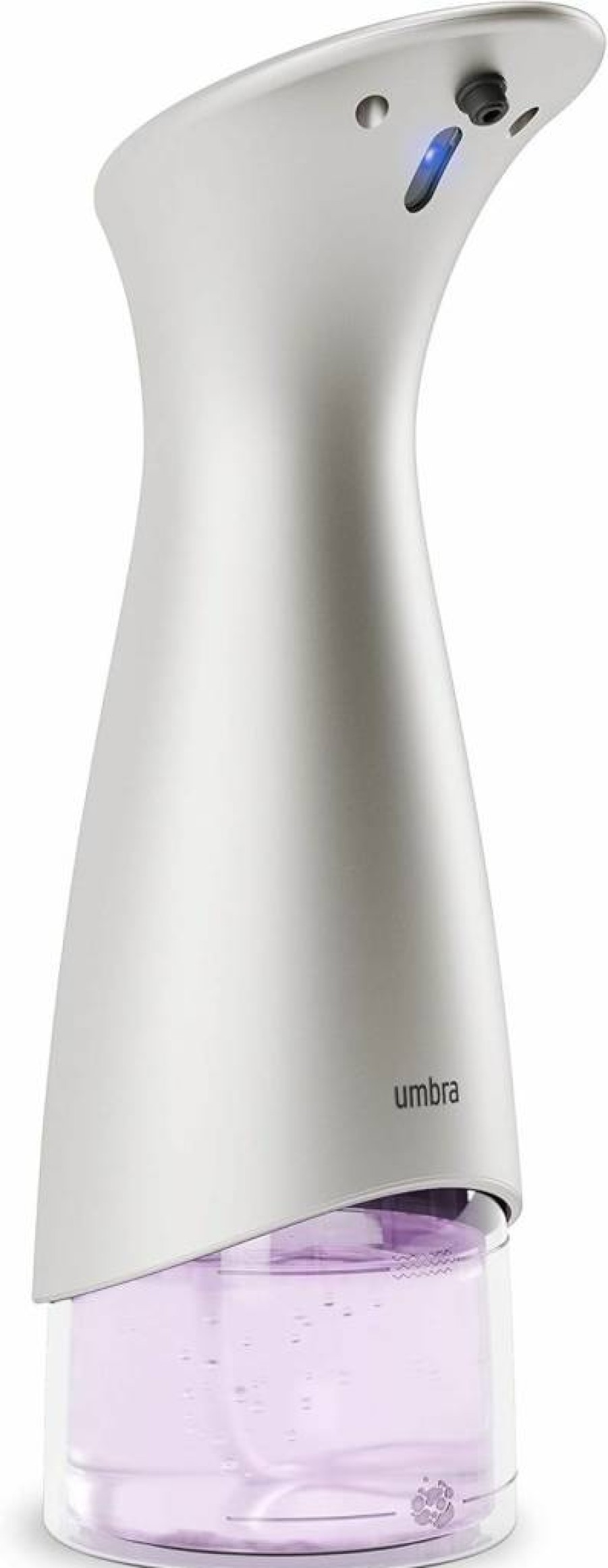 Umbra Otto Automatic Foaming Soap Dispenser in Nickel Finish - Touch-Free Sanitizer for Home or Office