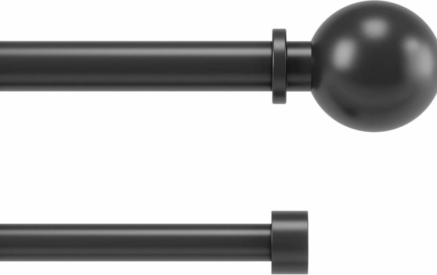 Umbra Bolas Double Curtain Rod in Nickel Finish - Adjustable Decorative Window Hardware