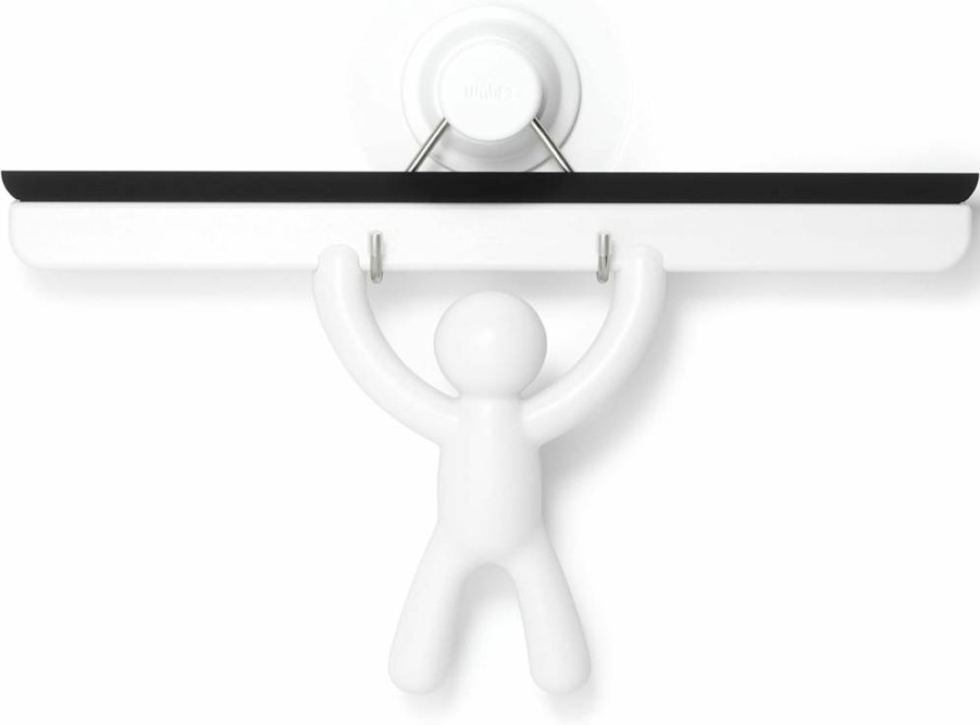 Umbra Buddy Adhesive Squeegee - White Window Cleaner Tool by Umbra