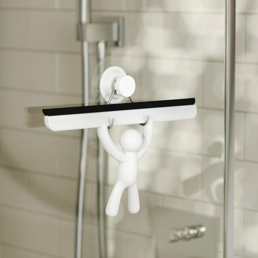 Umbra Buddy Adhesive Squeegee - White Window Cleaner Tool by Umbra