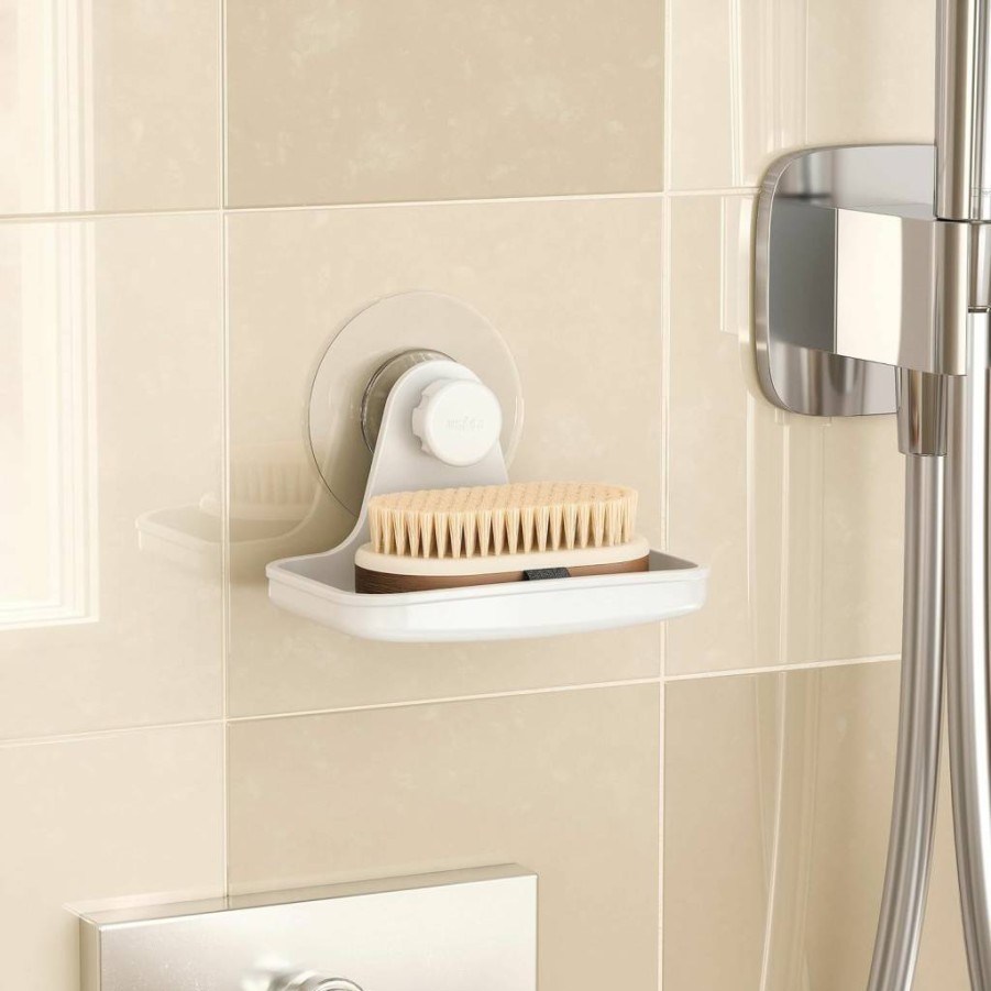 Umbra White Flex Adhesive Soap Dish - Wall-Mounted, Water-Resistant Bathroom Organizer