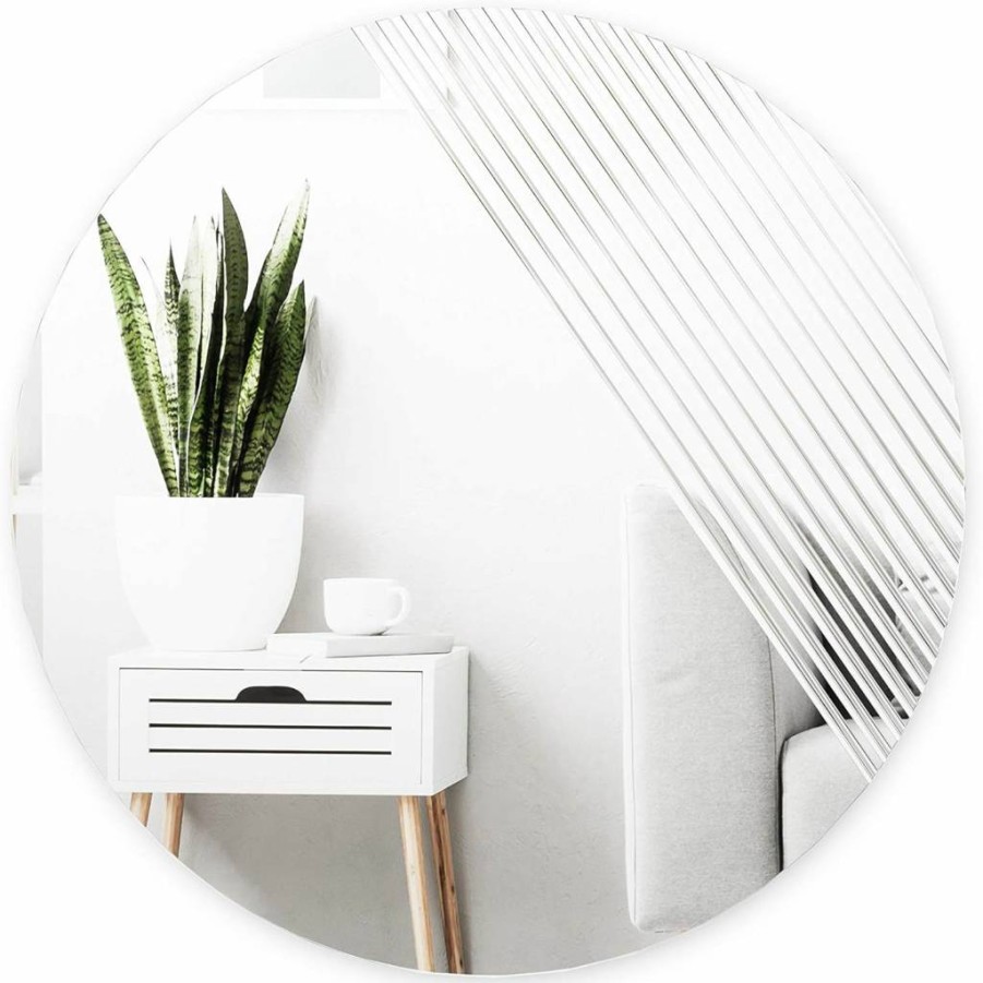 Umbra Ridge 24-Inch Modern Wall Mirror – Sleek Framed Bathroom & Bedroom Decor