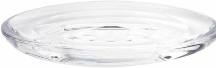 Tramontina Modern Acrylic Soap Dish - Sleek Droplet Design for Bathroom or Kitchen Countertop