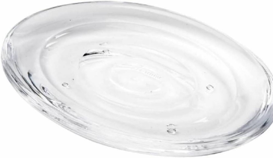 Tramontina Modern Acrylic Soap Dish - Sleek Droplet Design for Bathroom or Kitchen Countertop