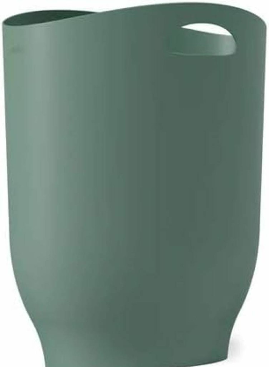 Umbra Harlo 2.5 Gallon White Bathroom Trash Can - Slim Small Garbage Bin for Narrow Spaces in Home or Office - Stylish Wastebasket