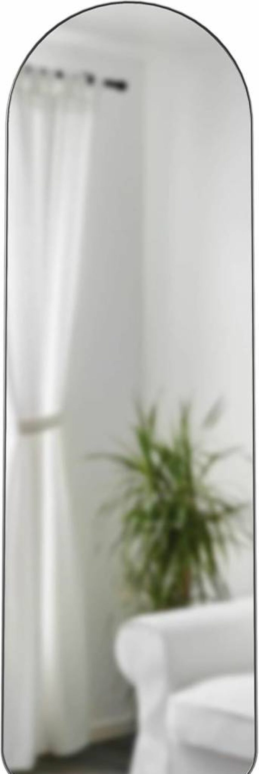 Umbra Hubba Arched Wall Mirror 34x36 Inches - Modern Titanium Metal Frame for Bathroom, Living Room, Entryway Decor