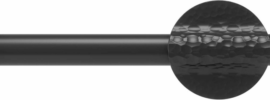 Umbra Odyssey Adjustable Decorative Drapery Rod - 42 to 120 Inches, Black Curtain Rod for Modern Home Decor