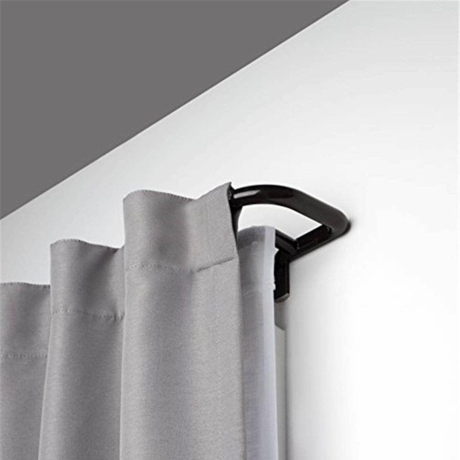 Umbra Twilight Double Curtain Rod Set - Adjustable 28-48 Inches, Nickel Finish, Wrap Around Design for Blackout & Room Darkening Panels
