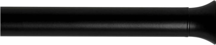 Umbra Chroma Adjustable Tension Curtain Rod 54-90 Inches, Matte Black Finish for Modern Windows