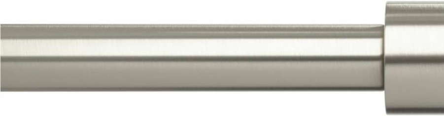 Umbra Cappa Adjustable Curtain Rod 36-72 Inches with Finials, Brackets & Hardware for Modern Window Treatment