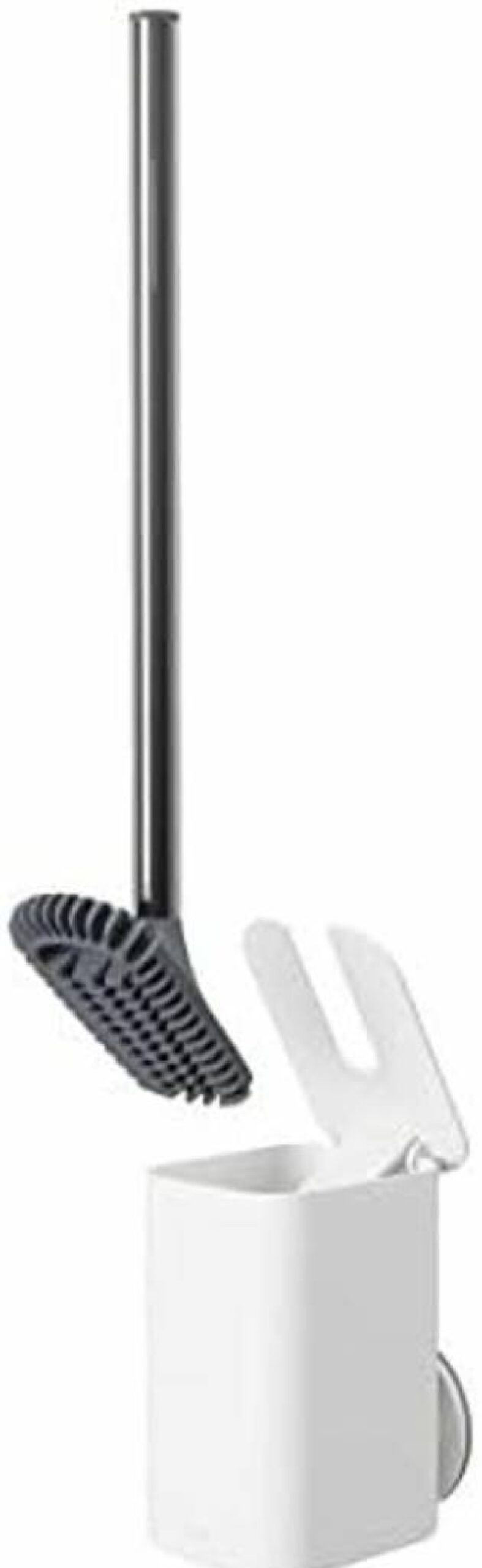Umbra Flex Surelock Toilet Brush - Durable White Bathroom Cleaning Tool with Secure Lock Design