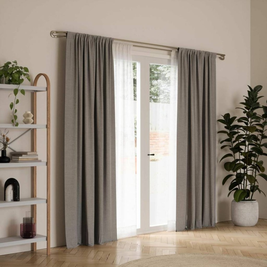 Umbra Midnight Expandable Double Curtain Rod - Blackout Window Treatment for Home Decor