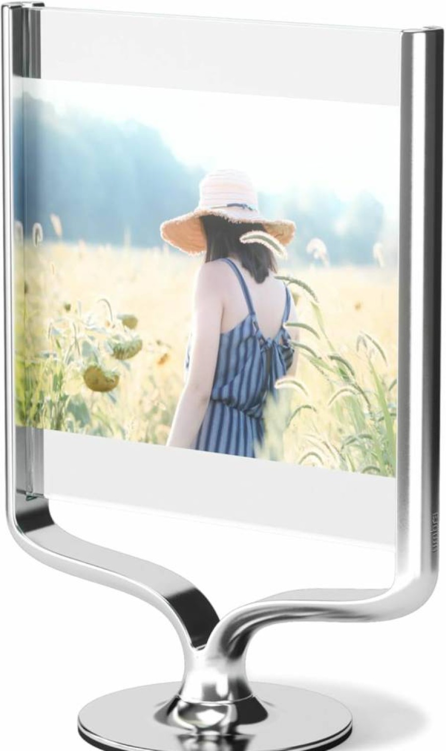 Umbra Black Wishbone Tabletop Photo Frame - Stylish Desktop Picture Display