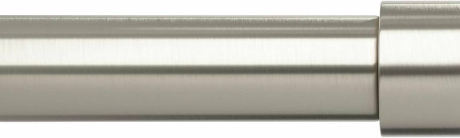 Umbra Cappa Adjustable Black Curtain Rod 120-180 Inches with 2 Finials & Hardware for Modern Window Dressing