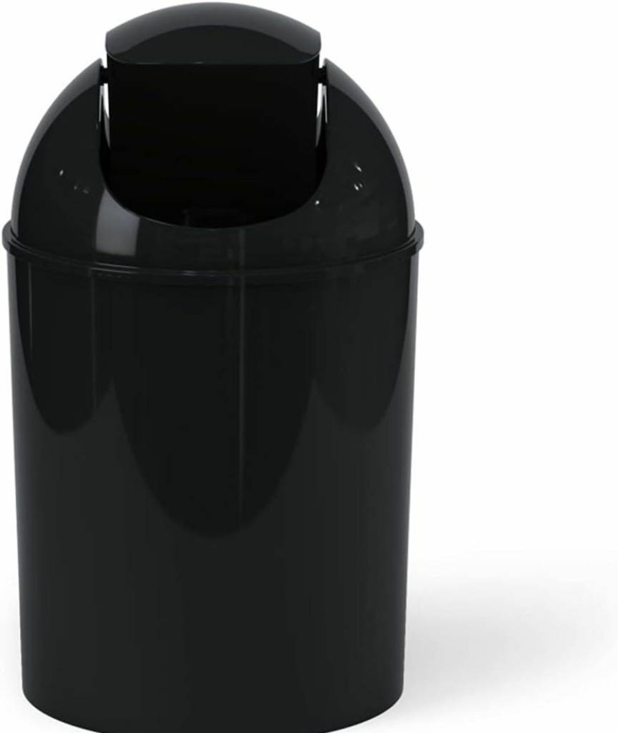 Umbra Mini Trash Can 1.5 Gallon with Swing Lid, Matte Finish, Small Wastebasket for Bathroom or Office