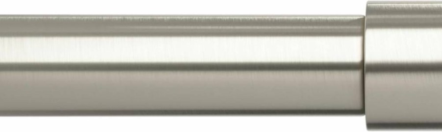 Umbra Cappa Adjustable Black Curtain Rod 66-120 Inches with Finials & Hardware