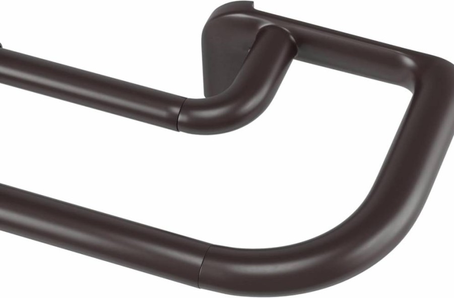 Umbra Twilight Double Curtain Rod Set - Adjustable 48-88 Inches, Wrap Around Design for Blackout & Room Darkening Panels, Gold Finish