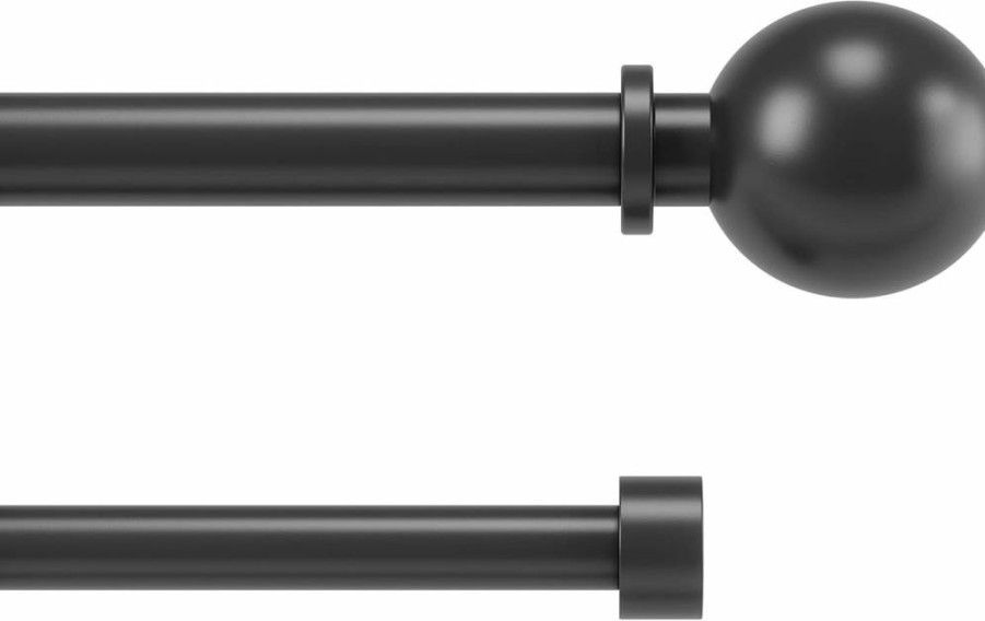 Umbra Bolas 1-Inch Adjustable Tension Curtain Rod in Nickel Finish for Modern Home Decor
