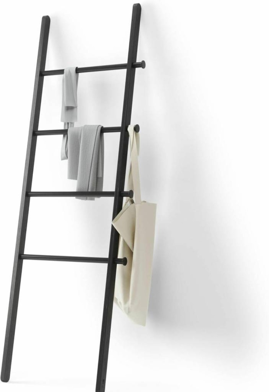 Umbra Leana Modern White Ladder Shelf - Space-Saving Decorative Storage Solution