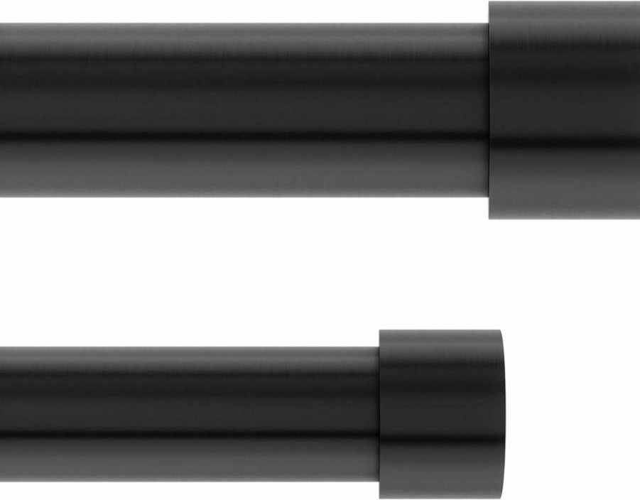 Umbra Cappa Double Curtain Rod Set with Matching Finials & Brackets, Adjustable 36-66 Inch, Gold Finish for Modern Windows