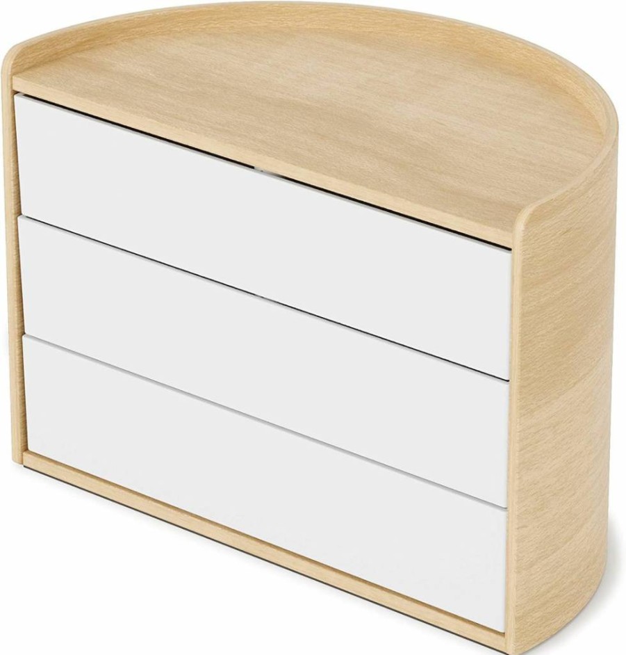 Umbra Moona Decorative Storage Box in Black/Walnut - Stylish Home Organization Solution