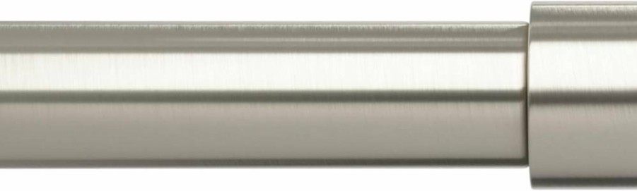 Umbra Cappa Adjustable Curtain Rod 120-180 Inches with Matching Finials & Brackets, Nickel Finish