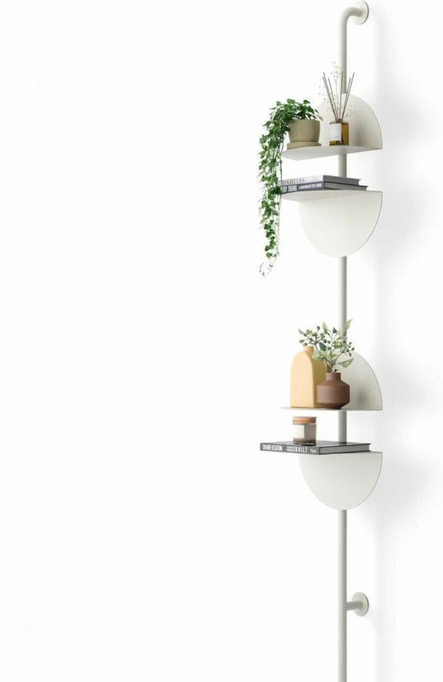 Umbra Solis Black Adjustable Shelving Unit - Modern Modular Storage Shelf