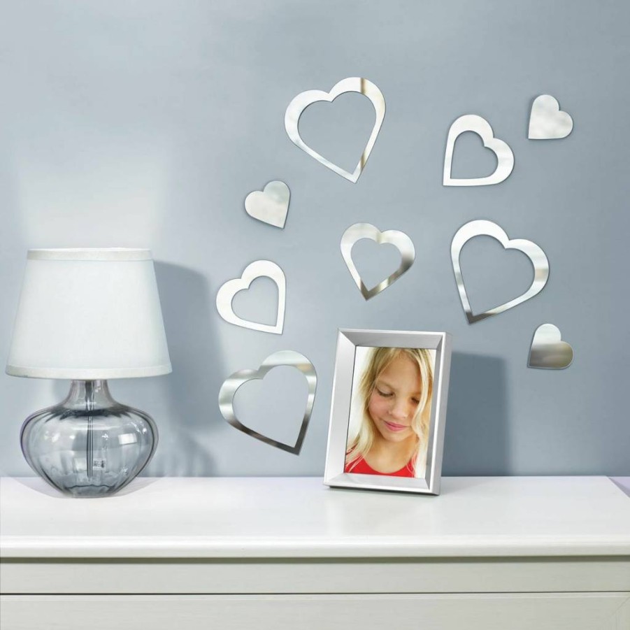 Umbra Hearts Wall Decor Set - 9 Piece Modern Metal Heart Art for Home Decor