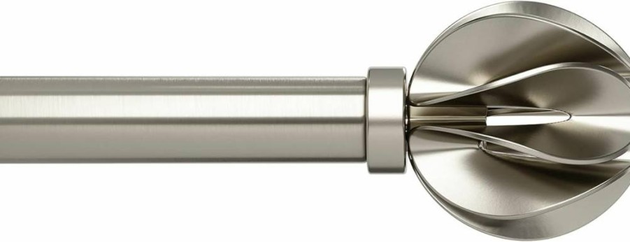 Umbra Blossom Decorative Curtain Rod in Nickel Finish - Modern Window Hardware by Umbra