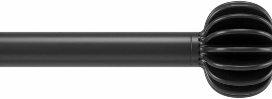 Umbra Finn Modern 1-Inch Gold Curtain Rod with Matching Finials, Adjustable 42-120 Inches, Includes Brackets & Hardware