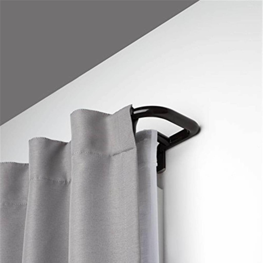 Umbra Twilight Double Rod Curtain Set - Wrap Around Design for Blackout & Room Darkening, 48-88 Inch Adjustable, Auburn Bronze Finish