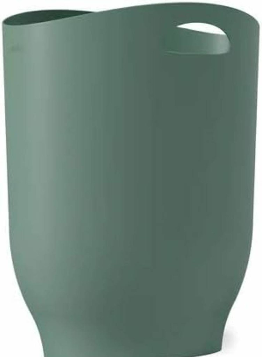 Umbra Harlo 2.5 Gallon Black Bathroom Trash Can for Small Spaces, Slim Office Wastebasket, Modern Design, 7x13x12 Inches (1012181-040)