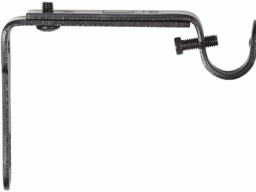 Umbra Black Adjustable Drapery Rod Bracket - Single Pack Includes 2 Pieces