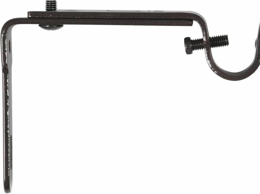 Umbra Black Adjustable Drapery Rod Bracket - Single Pack Includes 2 Pieces